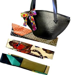 3 Twilly Scarves!  Three different earth tone  patterns!